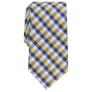 Club Room Men's Silva Check Tie, Yellow/Blue - NWT